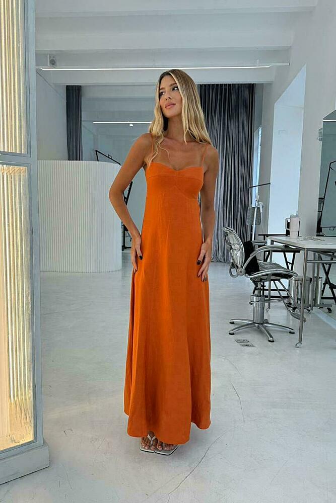 Areia Linen Dress Nomae - foto 7