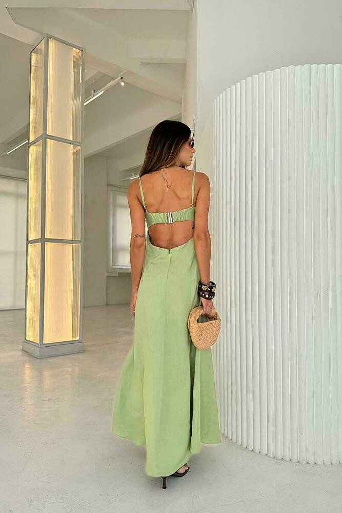 Areia Linen Dress Nomae - foto 4