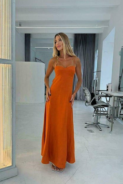 Areia Linen Dress Nomae - foto 8