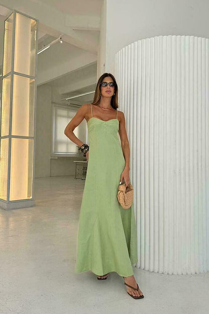 Areia Linen Dress Nomae - foto 9